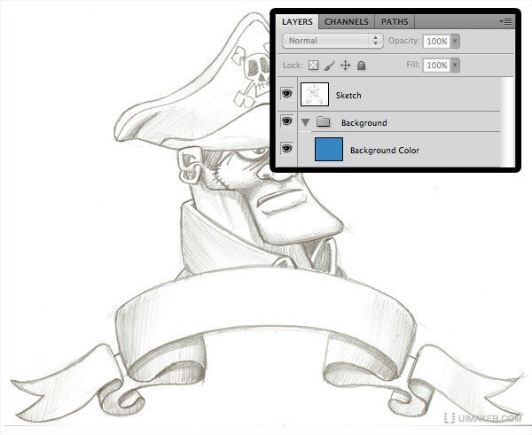 Draw a Pirate Character in Photoshop - Milaky - 