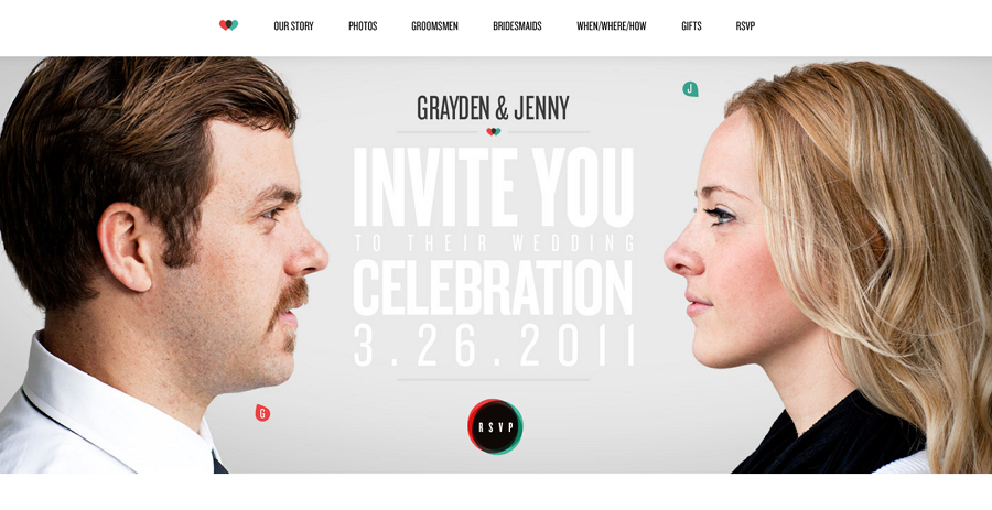 Free Jess & Russ Wedding Website Example