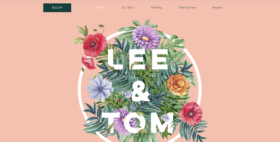 Free Jess & Russ Wedding Website Example