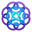 purpleblue circleknot