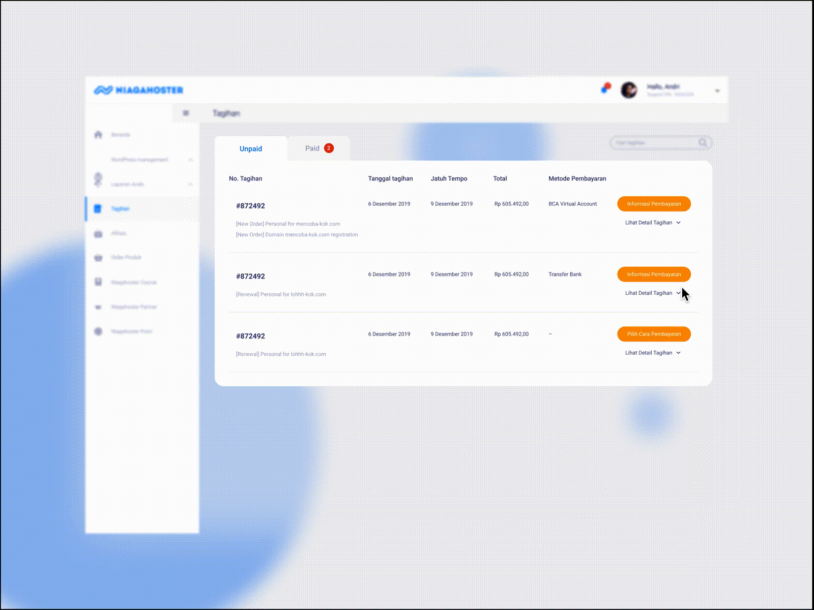 Invoice List Skeleton