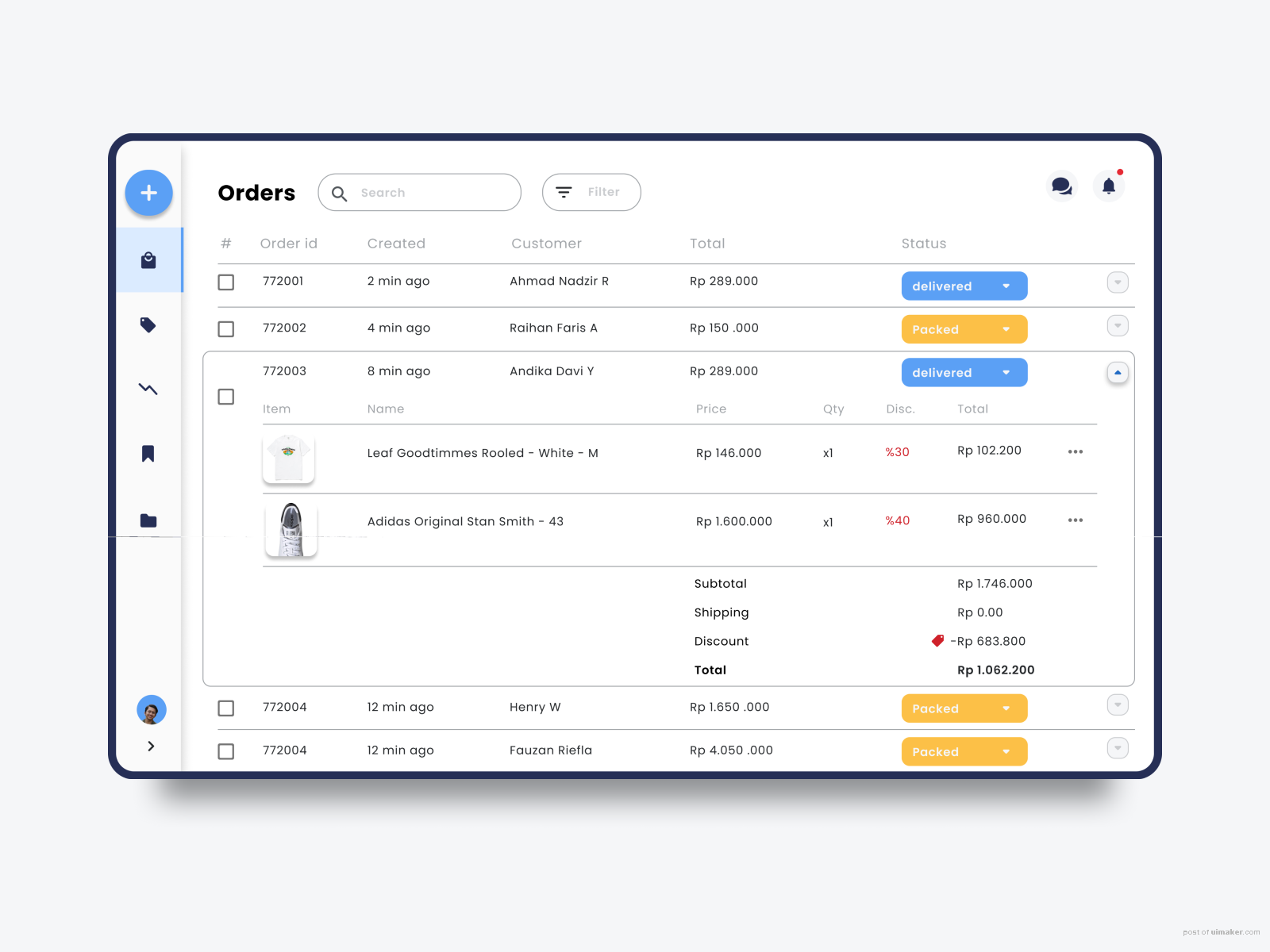 Exloration - Order Management Dashboard