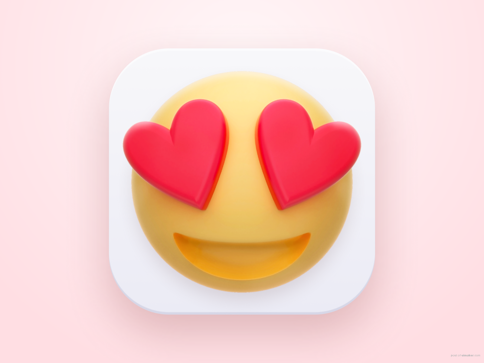 Emoji love smile 3D