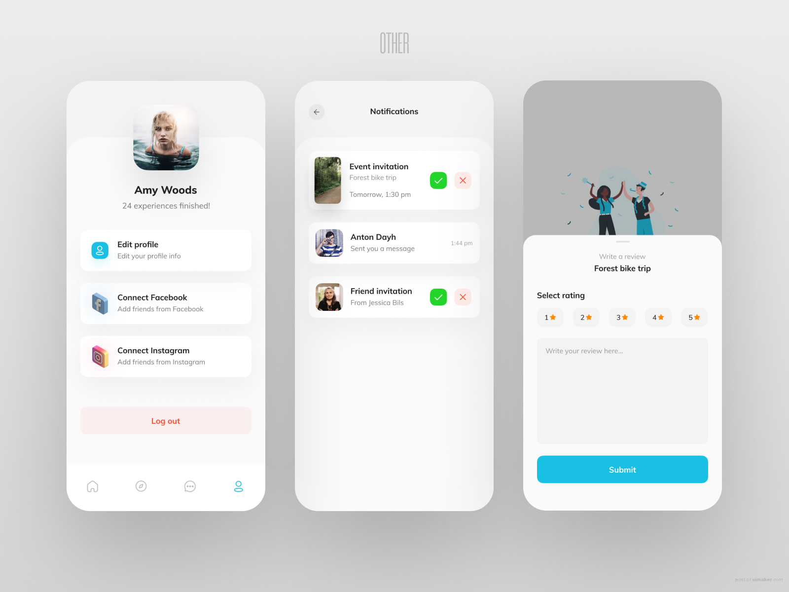 Experiences App UI - Full Project