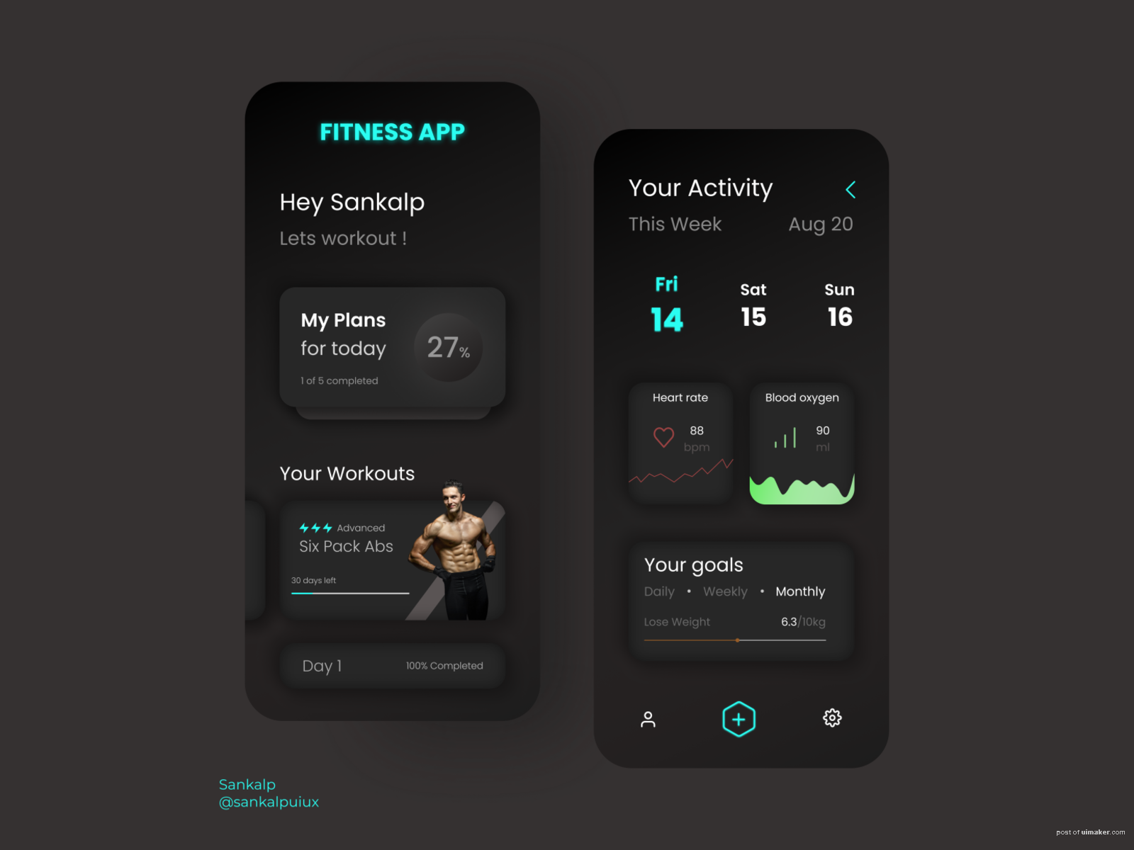 Fitness App Concept.