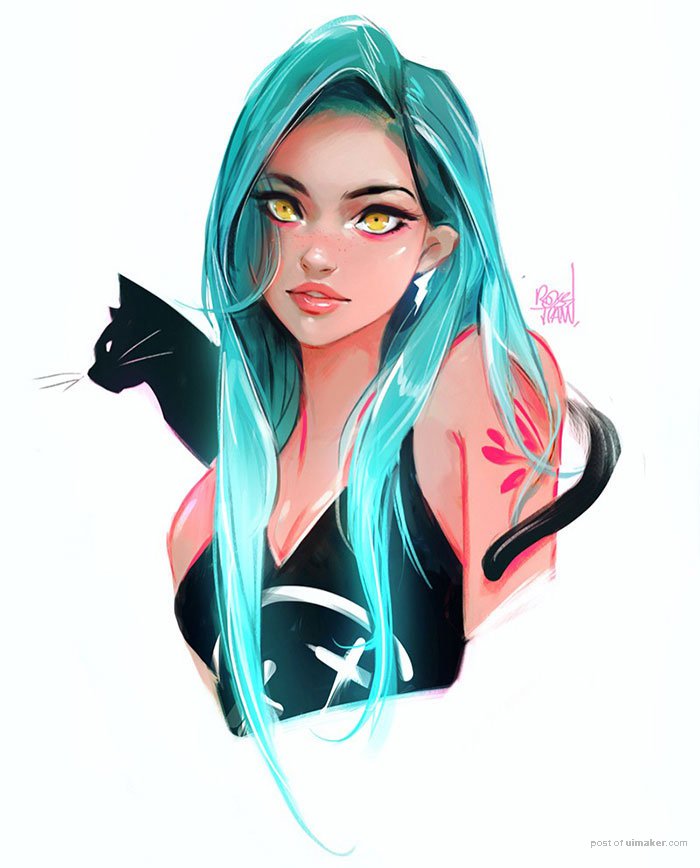 Amber eyes by rossdraws