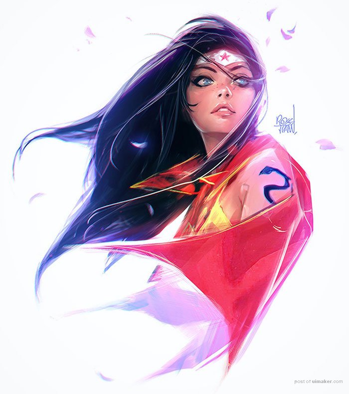 Wonder Woman sketch by rossdraws