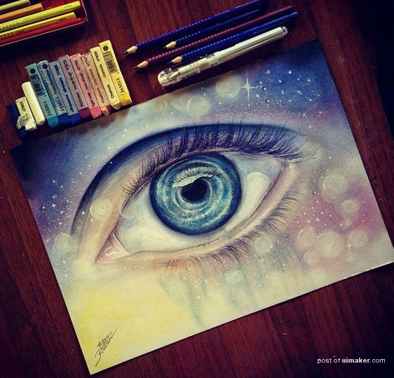 Reaslitic eye painting