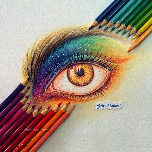 color pencil drawing eyes