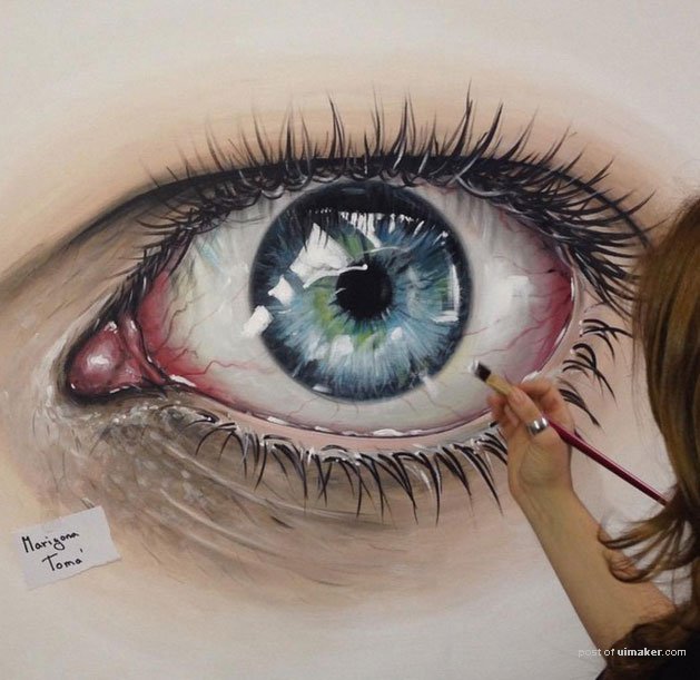 Reaslitic eye painting