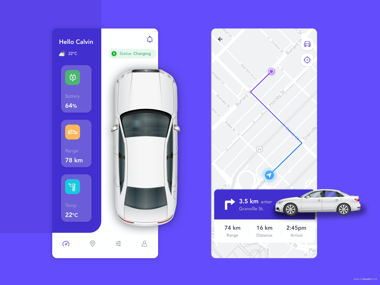 Electric Car Monitoring App