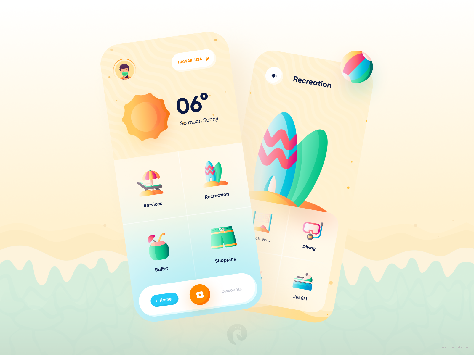 Beach Services App Concept 