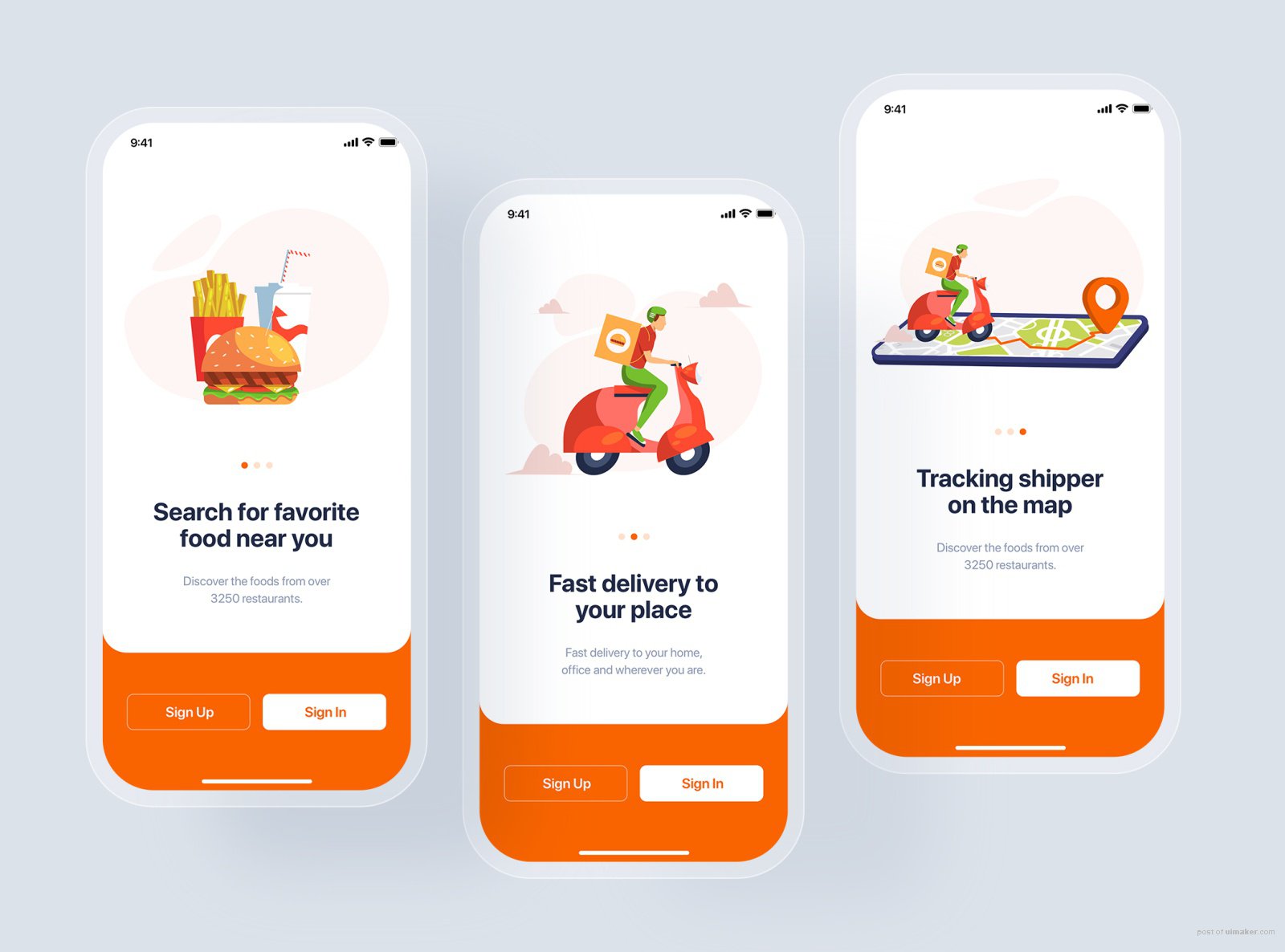 Onboarding - Food Delivery UI Kit