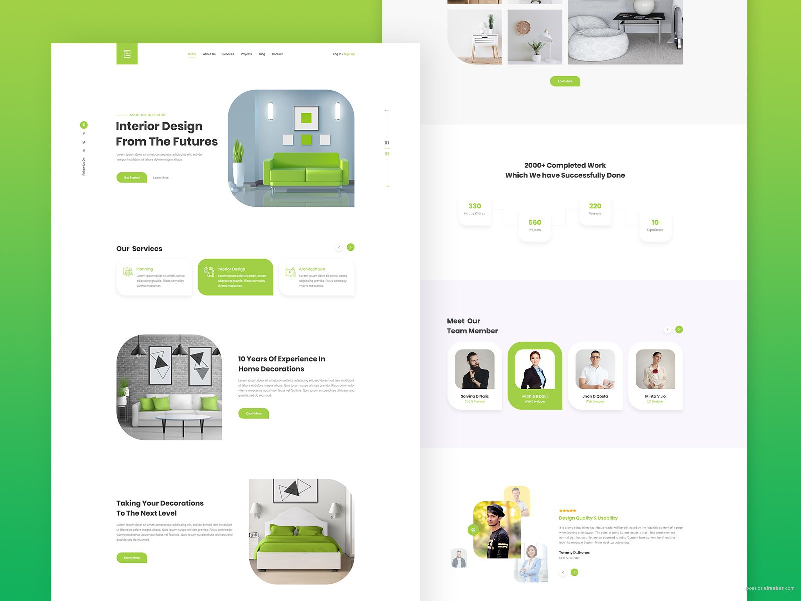 Interior Design Landing Page Template