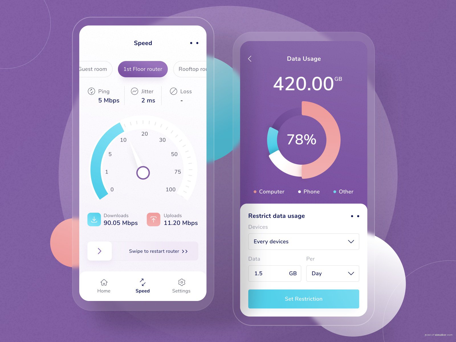 Data usage mobile app