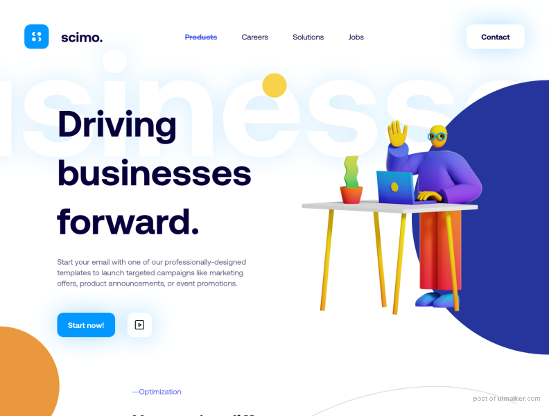 Scimo Landing Page