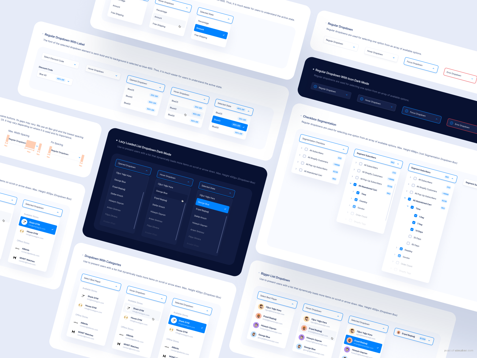 BlueReceipt Design System - Dropdown 