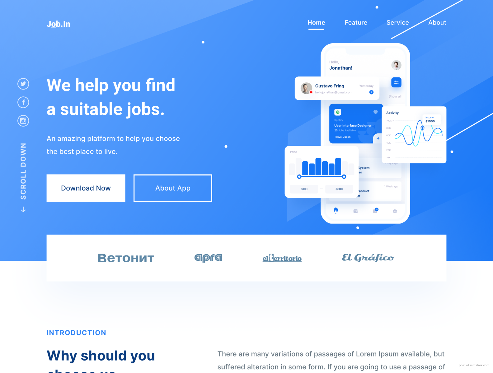 Job Finder - Landing Page