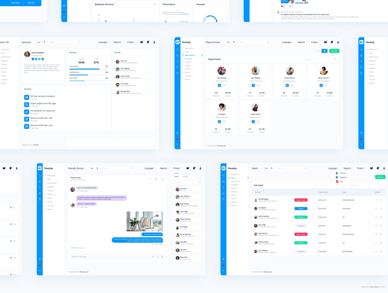 MoveUp - HR Management Admin Template