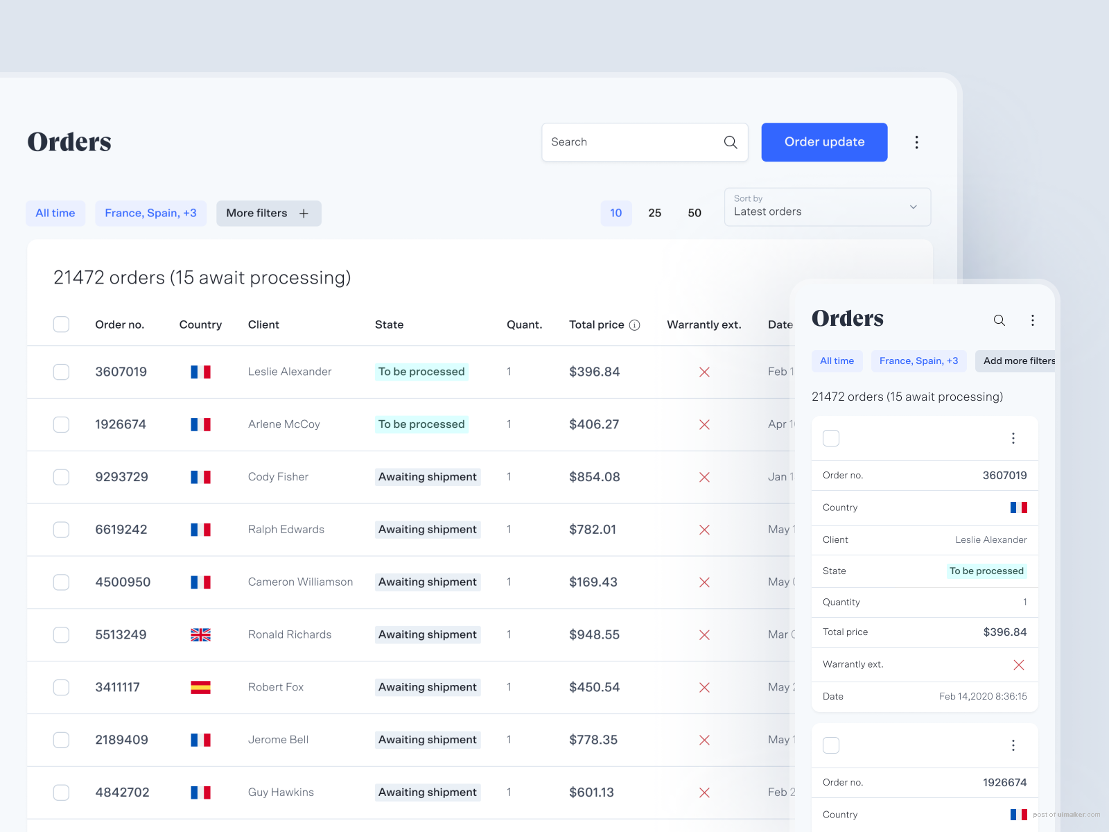 Table&#39;s Filters Component - Backmarket Back Office