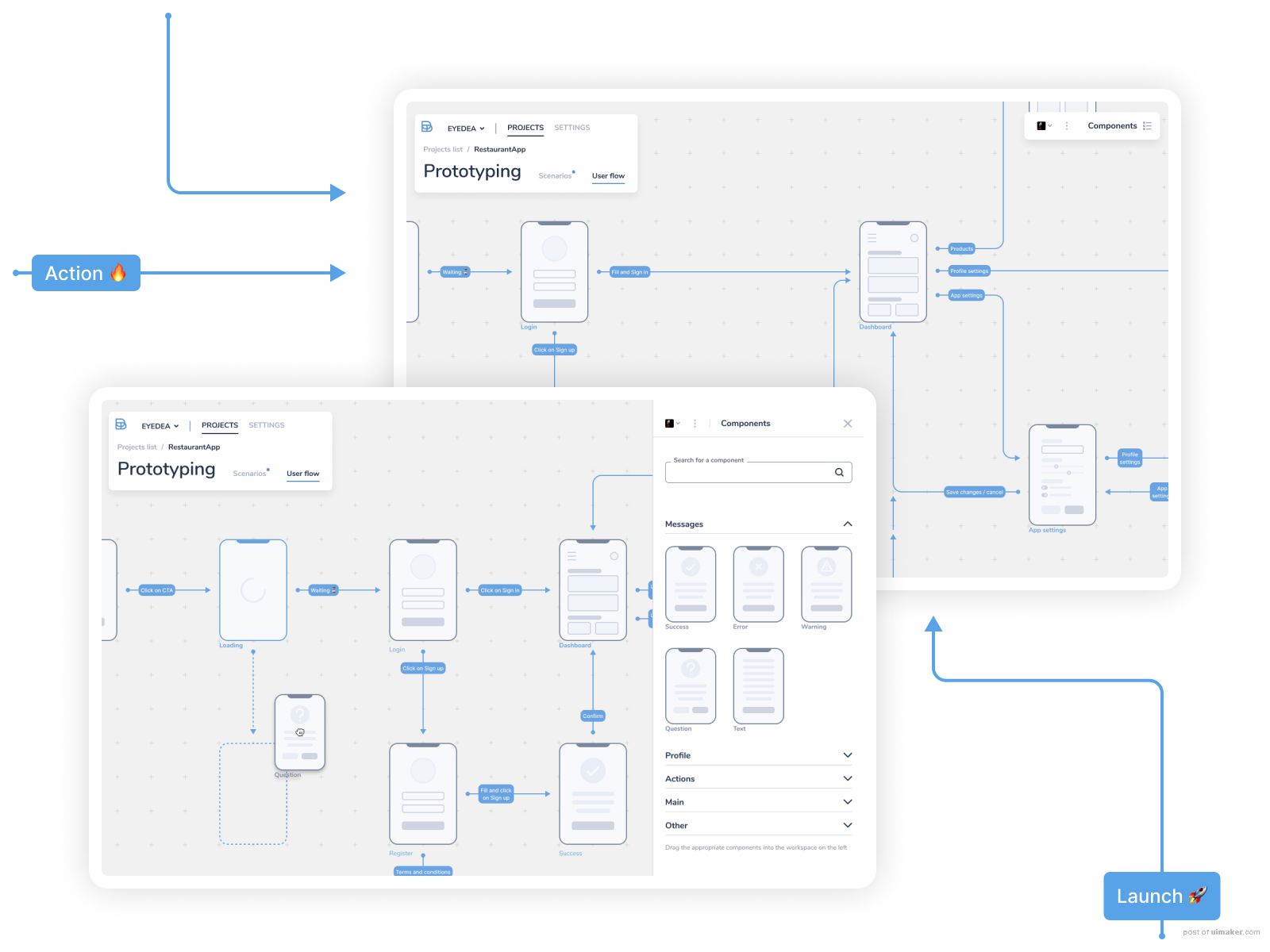 Blueprint UX prototyping