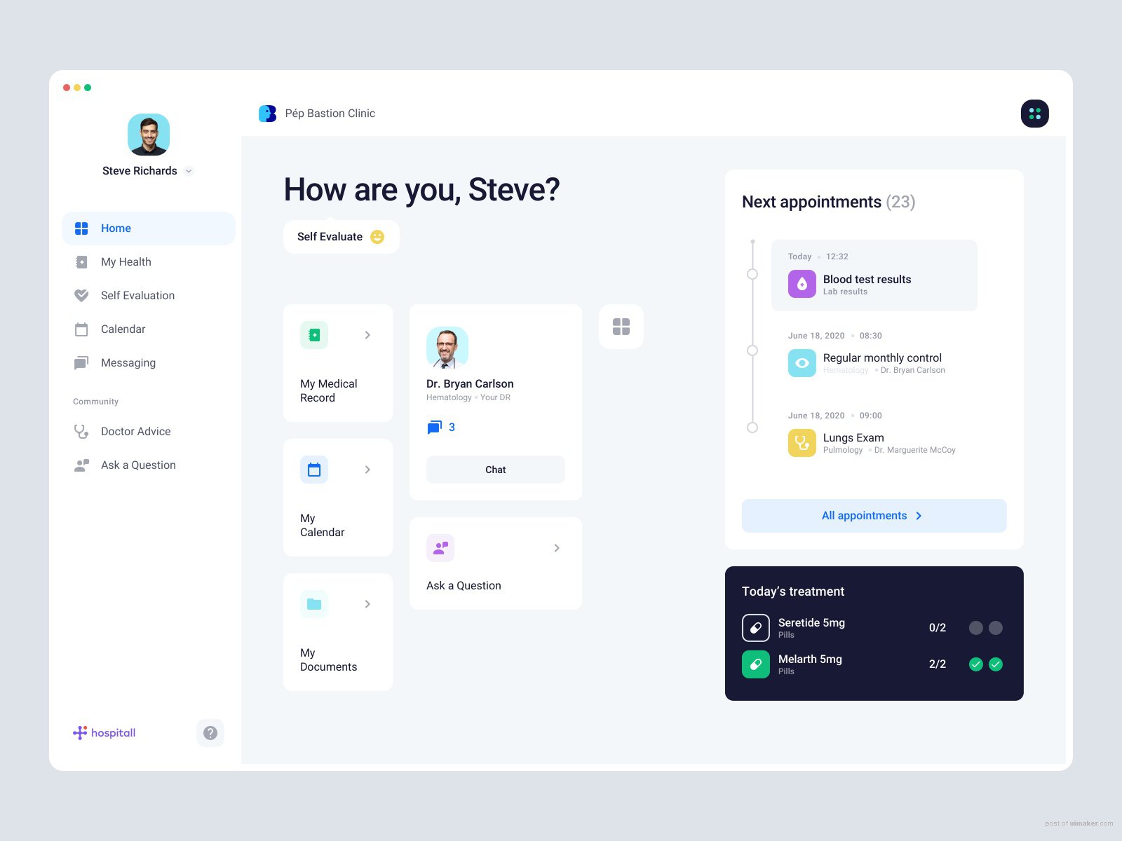 Hospitall - Patient Dashboard