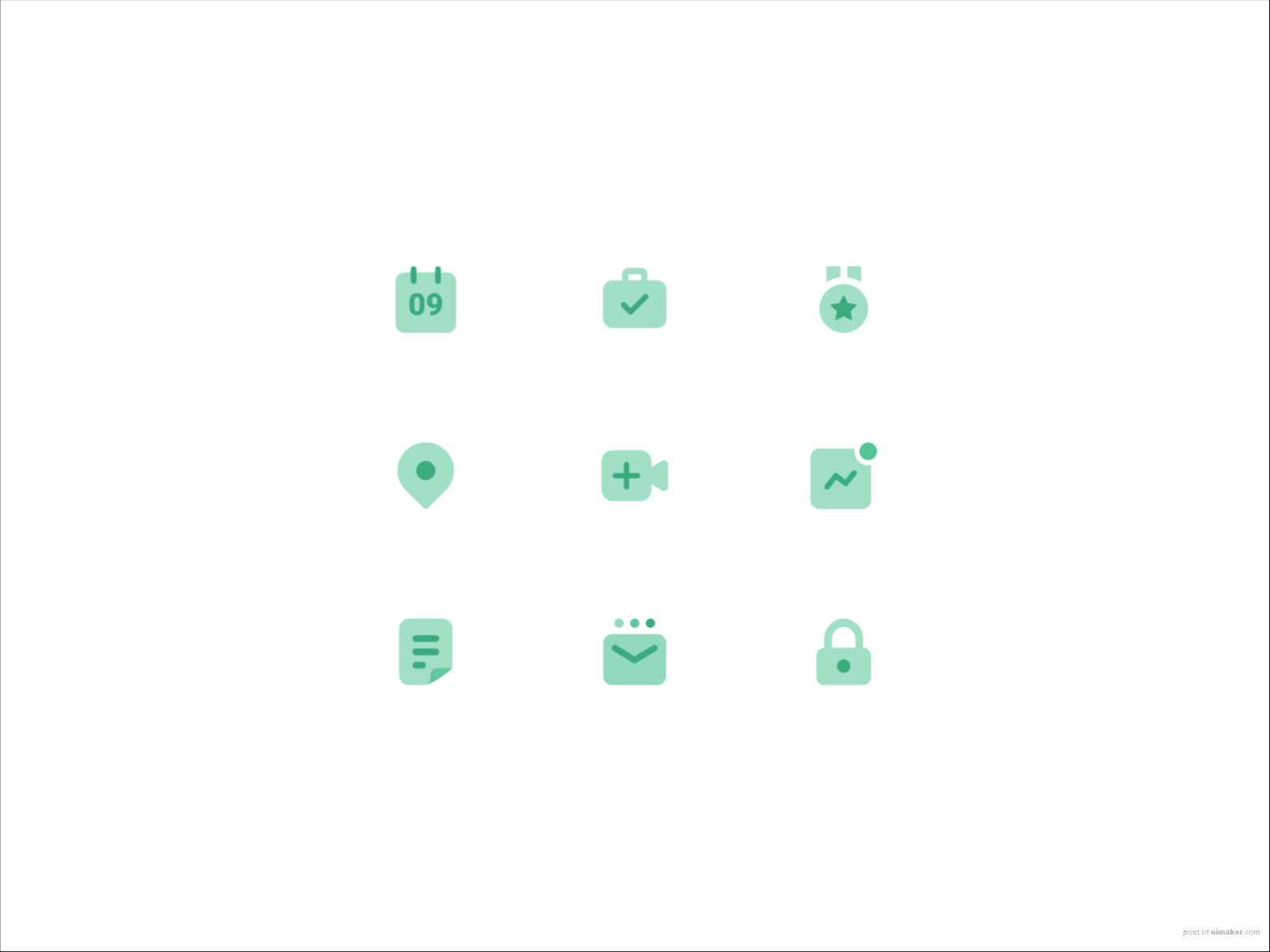 Green Icon Set for Sales 