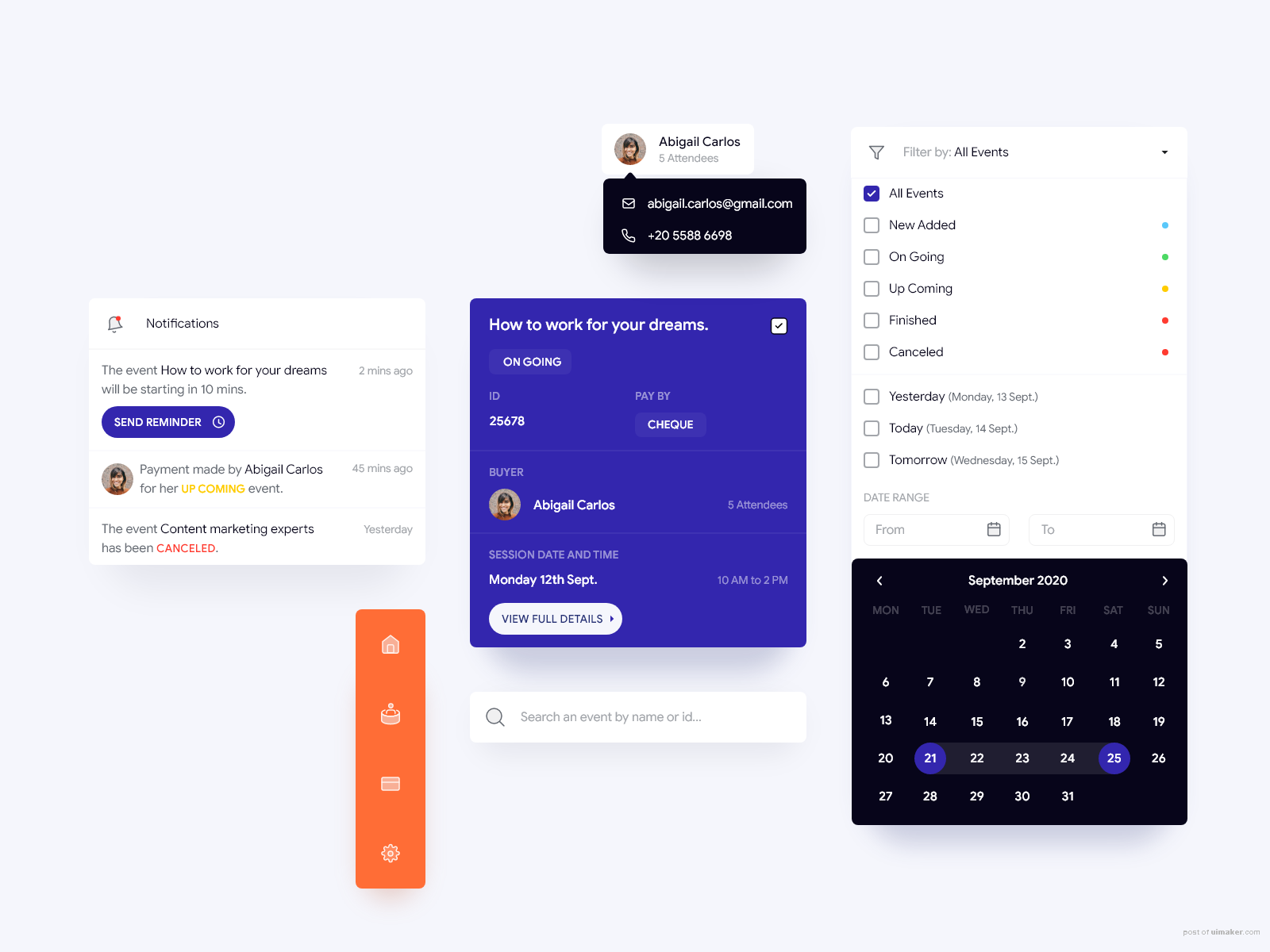 dashboard ui components