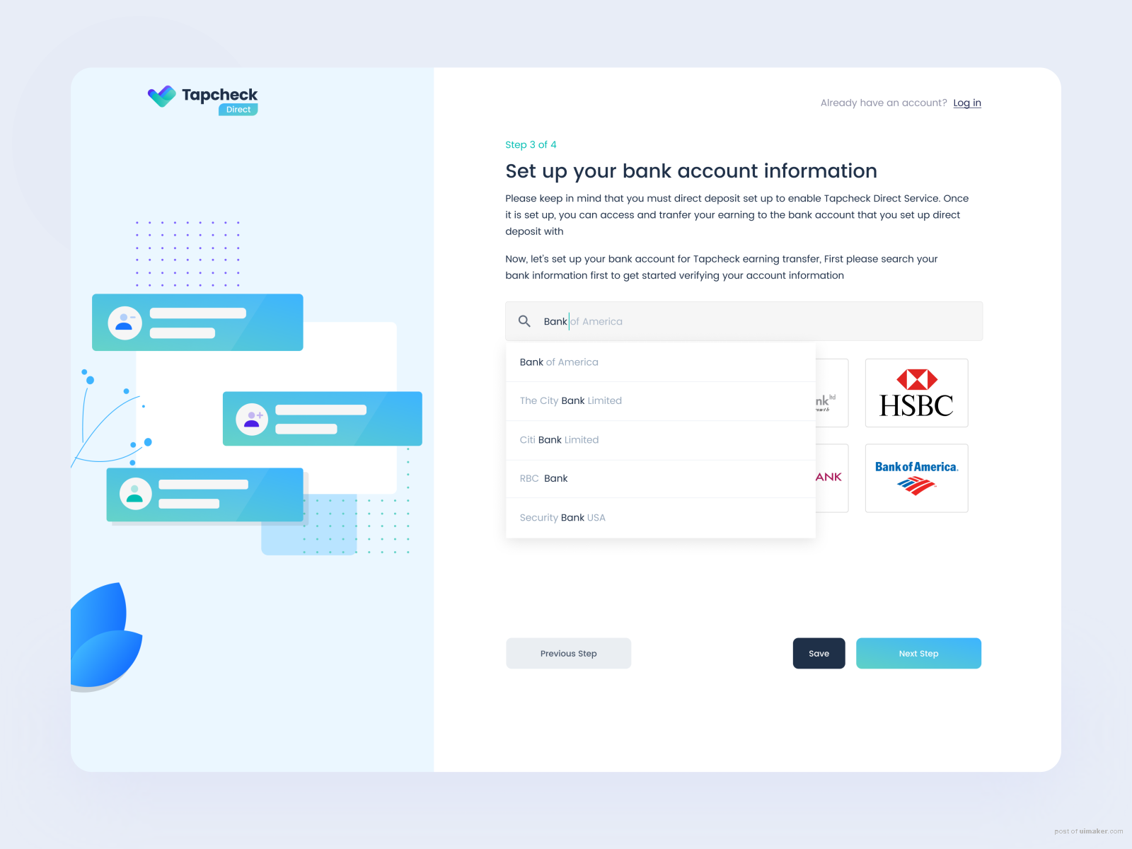 Tapcheck Direct Dashboard