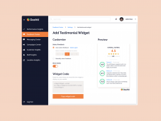 Testimonial Widget Dashboard