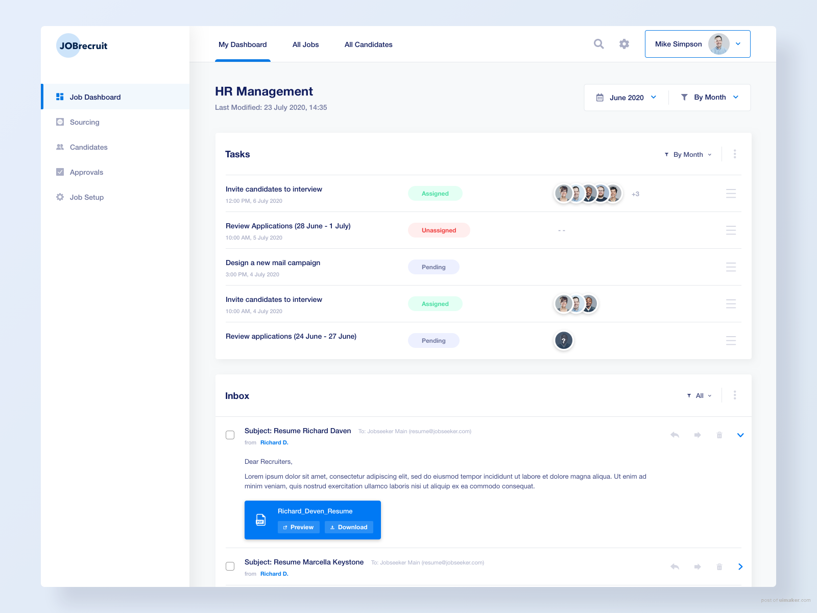 JOBrecruit - HR Management