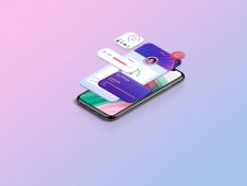 UI App Isometric Moc