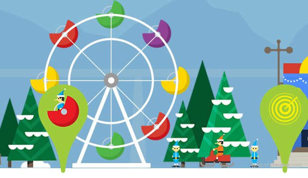 Google Santa Tracker in Web Design Inspirational Cocktail #78