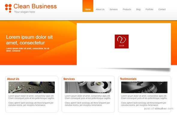 Clean Business & PHP Website Template