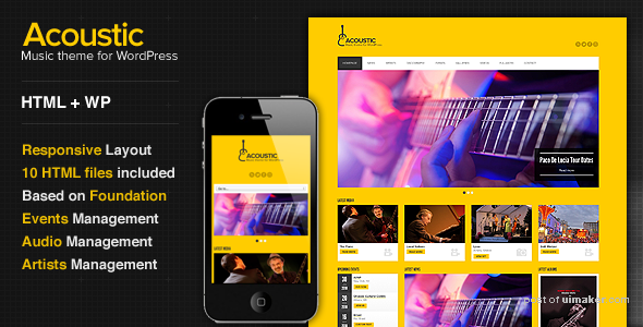 Acoustic - Premium Music WordPress Theme - ThemeForest Item for Sale