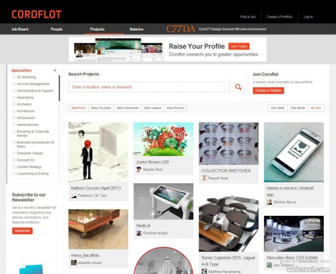 free website coroflot