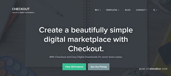 Transparent Photo Overlays Checkout WordPress eCommerce Theme