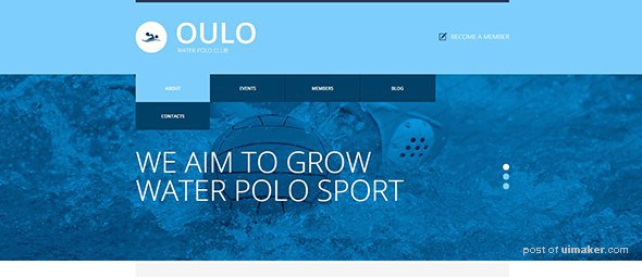 Transparent Photo Overlays Water Polo Responsive Website Template