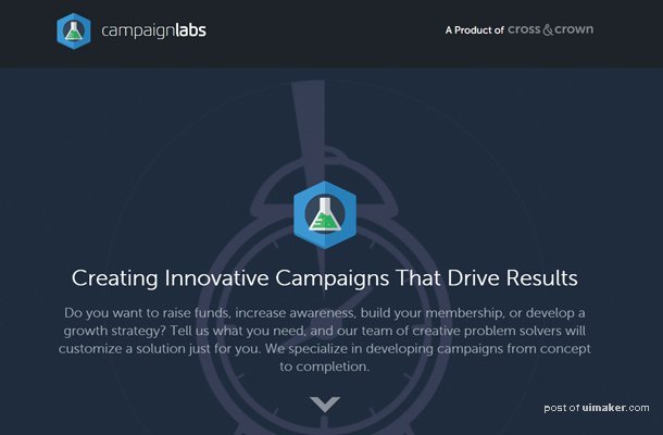 campaign labs blue website design