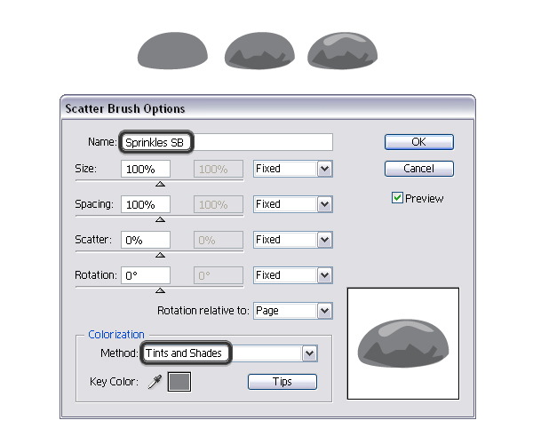 create sprinkles scatter brush