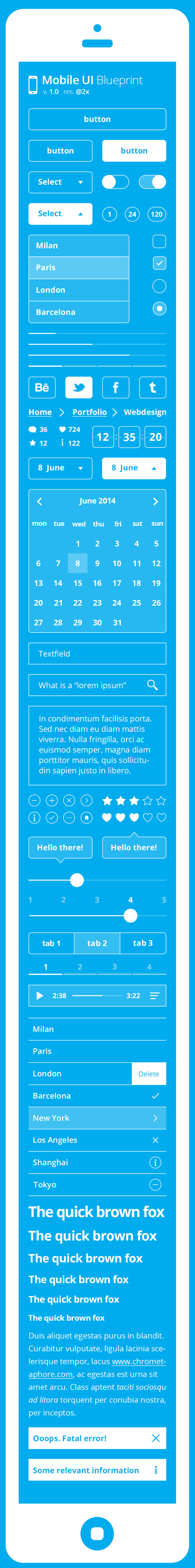 Mobile UI Blueprint Kit 