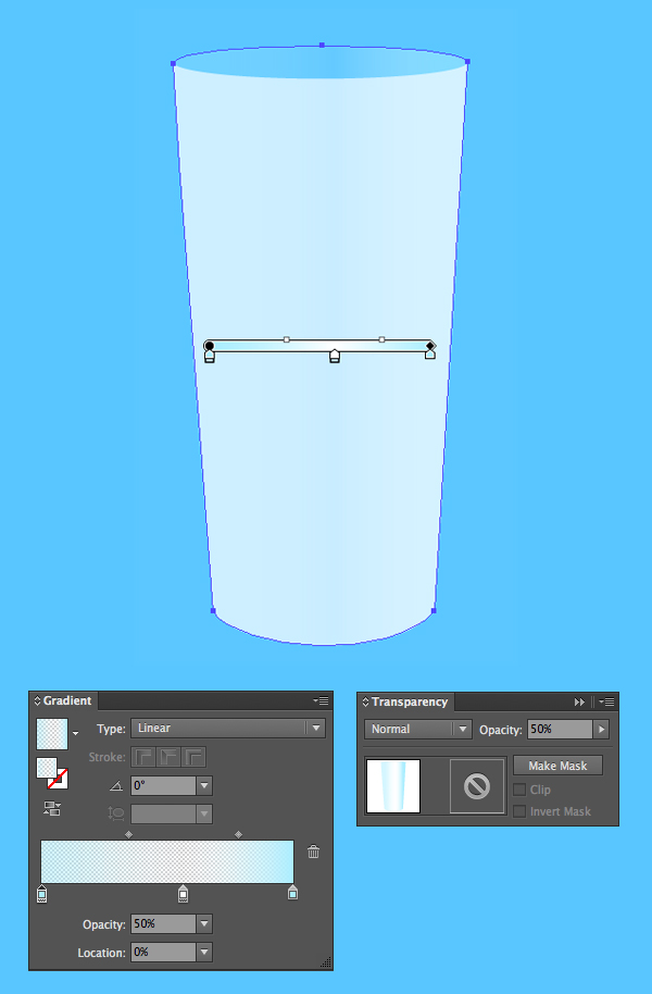 apply a gradient to the back glass shape