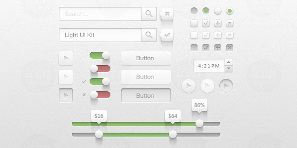 վPSD,Light UI Kit