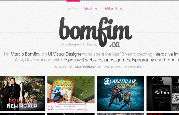 marcio bomfim website portfolio design inspiring