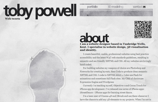 powell website toby personal portfolio minimal