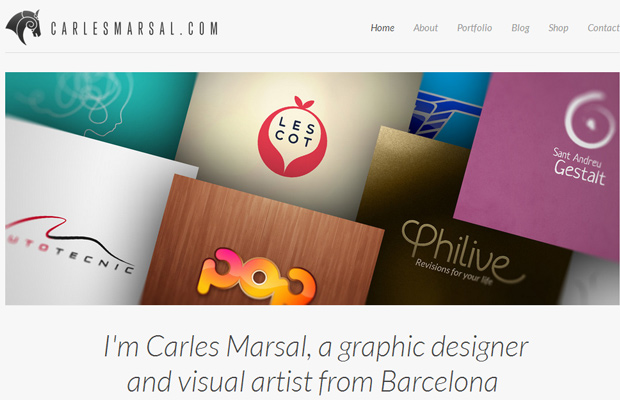 carles marsal website portfolio clean white content