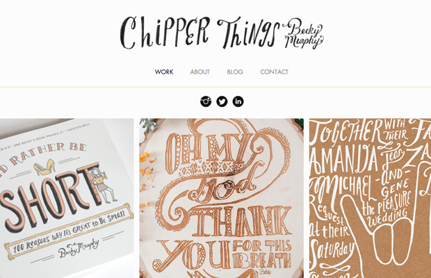 chipper things website layout becky murphy portfolio