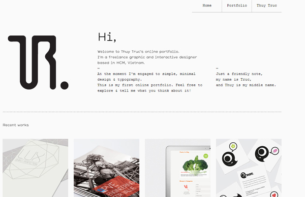 thuy truc website portfolio minimal white