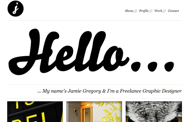 graphic designer portfolio jamie gregory