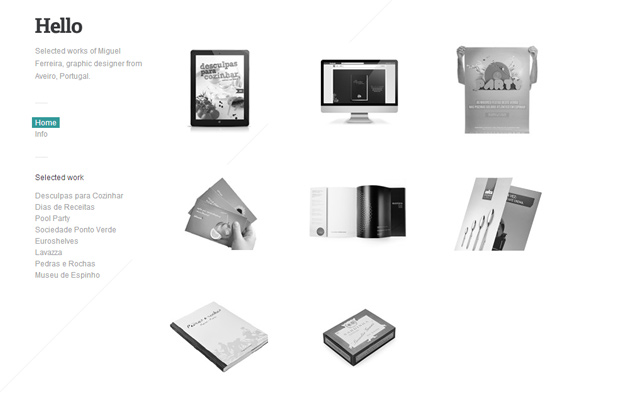 miguel ferreira website portfolio light website